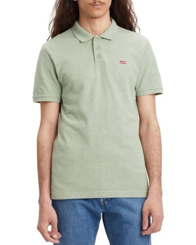 Levi's Housemark Polo T-Shirt Seagrass Heather - Vert