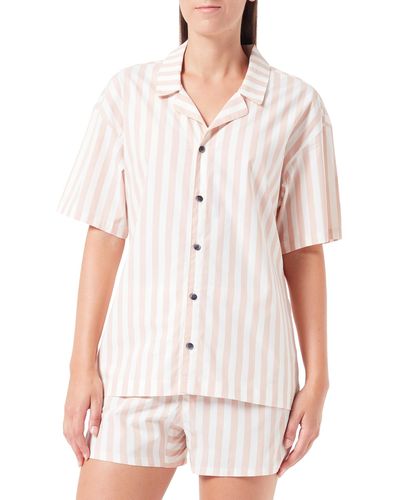 Calvin Klein Pyjama-Set S/S Kurz - Weiß