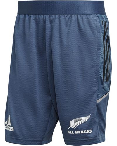 adidas New Zealand All Blacks Rugby Shorts 2022 2023 - Blue