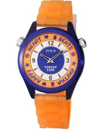 Tous Watches tender time orologio Donna Analogico Al quarzo con cinturino in Silicone 200350998 - Arancione