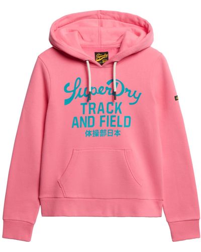 Superdry Hoodie Sweatshirt - Pink