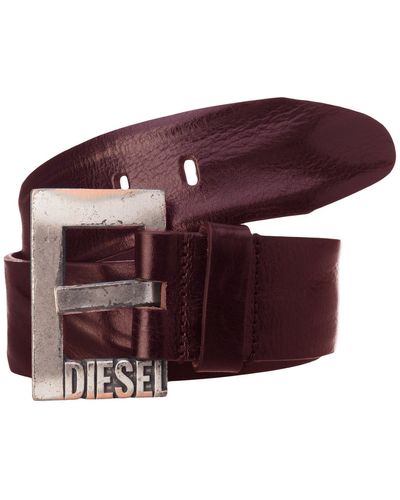 DIESEL Biroc Cintura Belt Belt Ladies Genuine Leather - Red