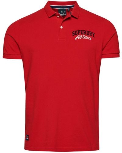 Superdry Vintage SUPERSTATE Polo M1110349A Varsity Red L Hombre - Rojo