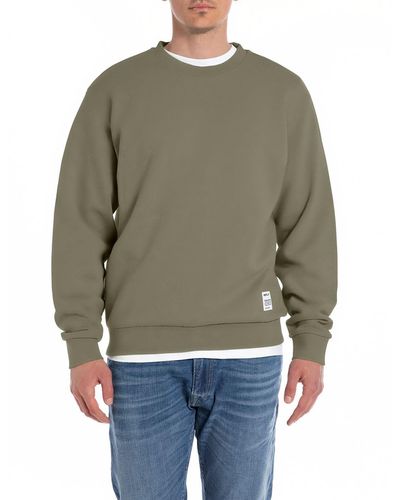 Replay Sweatshirt aus Baumwolle - Grün