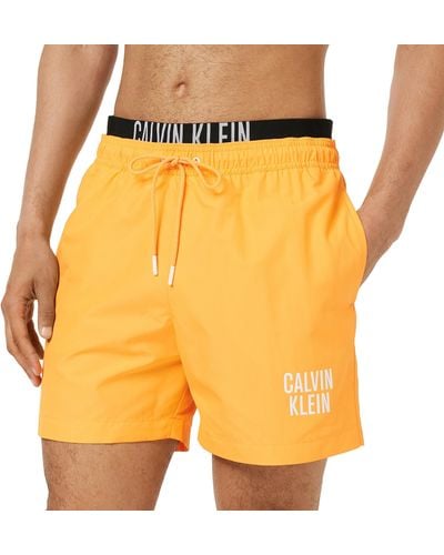 Calvin Klein Pantaloncino da Bagno Uomo Lungo - Arancione