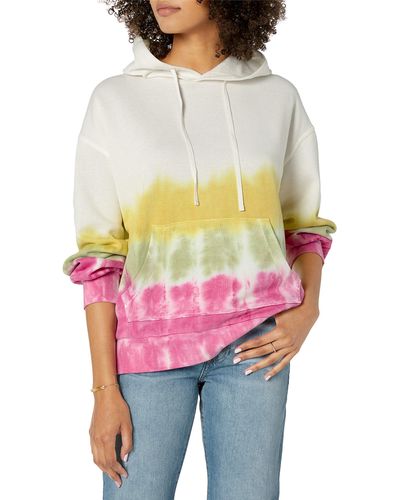 The Drop Tatyana Long-sleeve Pullover Hoodie Fleece Sweatshirt - Pink