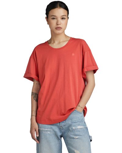 G-Star RAW Rolled Up SL BF Tops - Rojo