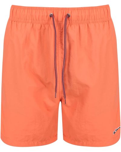 Ben Sherman S Swim Shorts In Orange Medium Length