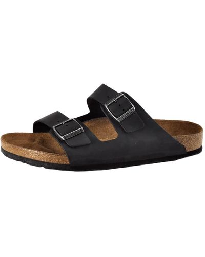 Birkenstock Womens Arizona Big Buckle Black Nubuk - Nero