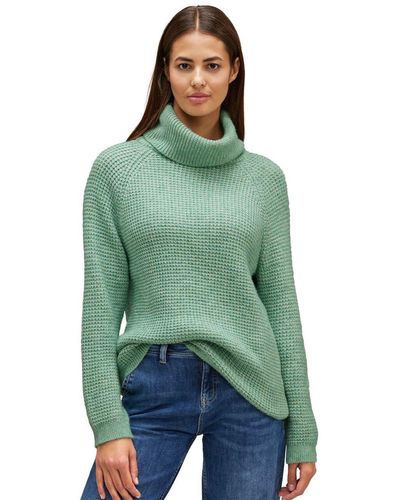 Street One Pullover mit Rollkragen - Grün