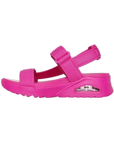 Skechers S Uno Fun Stand Sandals Hot Pink 119814/htpk