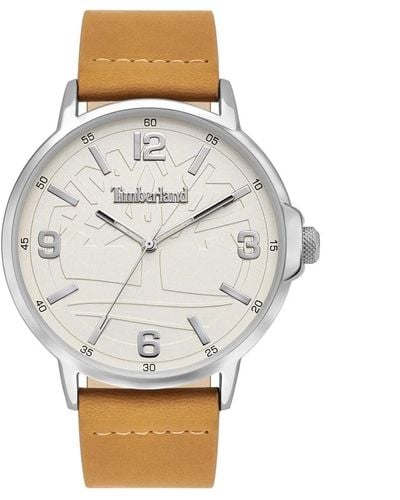 Timberland Analoog Kwarts Horloge Met Lederen Kalfsleer Armband Tbl16011jys.63 - Meerkleurig
