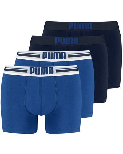PUMA Set Van 4 Boxershorts Voor - Blauw