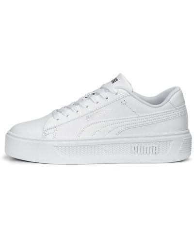 PUMA Smash Platform V3 Sneakers Voor - Wit