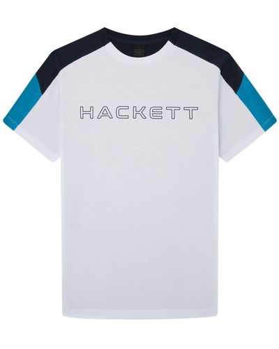 Hackett Hackett Hs Tour Short Sleeve T-shirt L - Blue