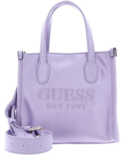 Guess Silvana 2 Compartment Mini Tote Xs Lavender - Paars