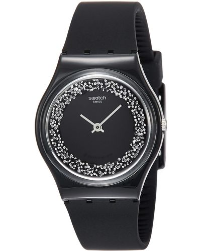 Swatch Analog Quarz Uhr mit Silikon Armband GB312 - Mehrfarbig