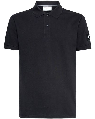 Calvin Klein Short-sleeve Polo Shirt Badge Regular Fit - Black