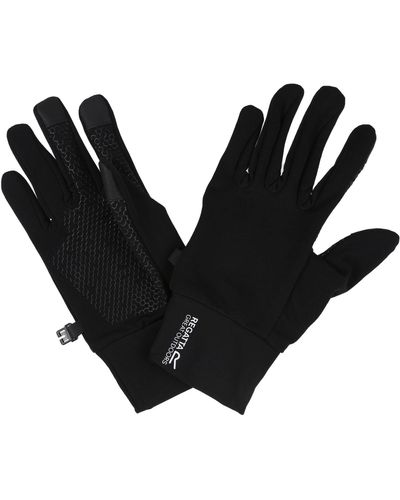 Regatta Unisex Touchtip Stretch Ii Water Repellent Breathable Gloves - M - Black