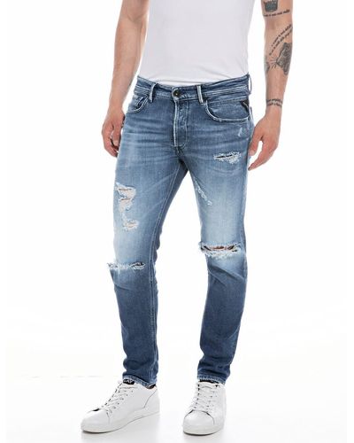 Replay Jeans Willbi Regular-Fit mit Stretch - Blau