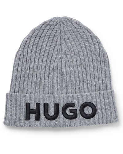 HUGO Wollmütze - Grau