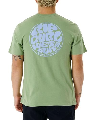 Rip Curl Wetsuit Icon Tee T Shirt Top Jade - Green