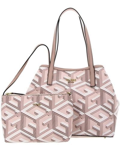 Guess Vikky L Tote Bag One Size - Roze