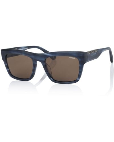 Superdry Sds 5011 Sunglasses 106 Demin Blue Horn/solid Brown - Black