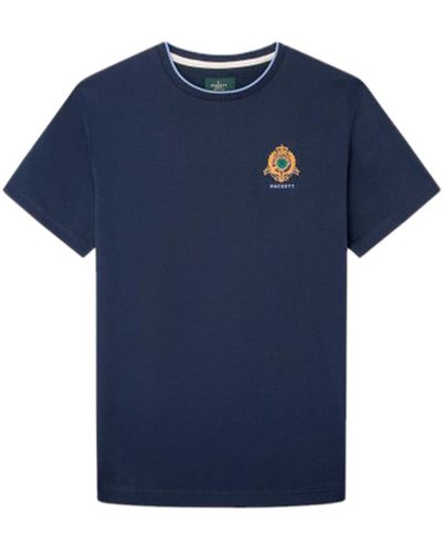 Hackett Hackett Heritage Logo Short Sleeve T-shirt Xl - Blue