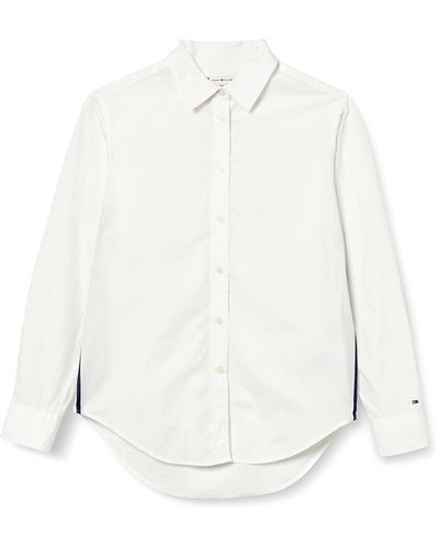Tommy Hilfiger Cotton N Relaxed Monica LS Camisas/Tops Tejidos - Blanco