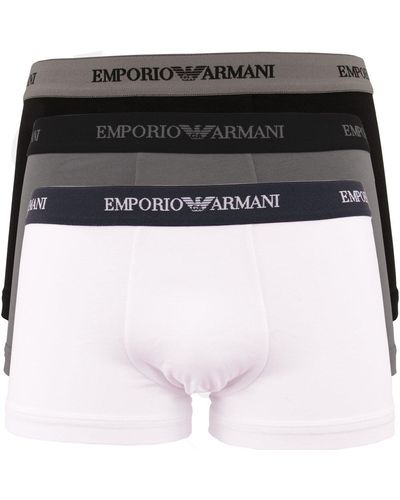 Emporio Armani Lot de 3 Coton Stretch Boxer Short Trunk - Noir