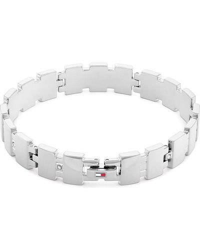 Tommy Hilfiger 32024992 Bracelet Stainless Steel 9 Crystal One Size Silver - White