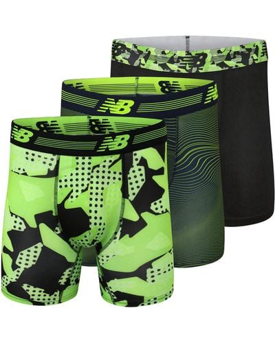 New Balance Ultra Soft Performance 6" Boxer Briefs With No Fly - Green