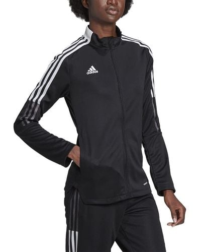 adidas Plus Size Soccer Full-zip Track Jacket - Black