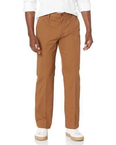 Amazon Essentials Classic-fit Wrinkle-resistant Flat-front Chino Trouser - Brown