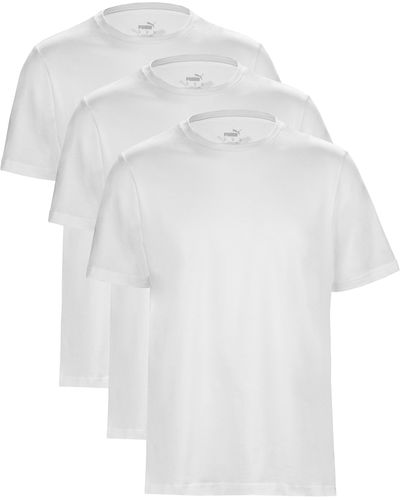PUMA Shirt Statement Deluxe Edition - Baumwolle - 3er Pack - White - Gr. - Weiß