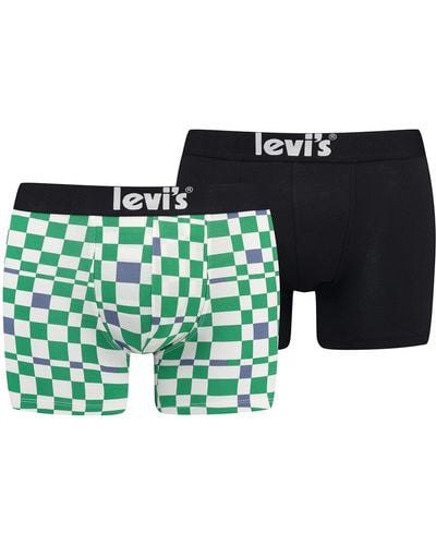 Levi's Warped Racerblock Boxer Shorts - Green