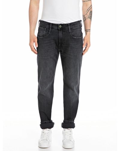 Replay Jeans da uomo realizzati in denim comfort - Grigio