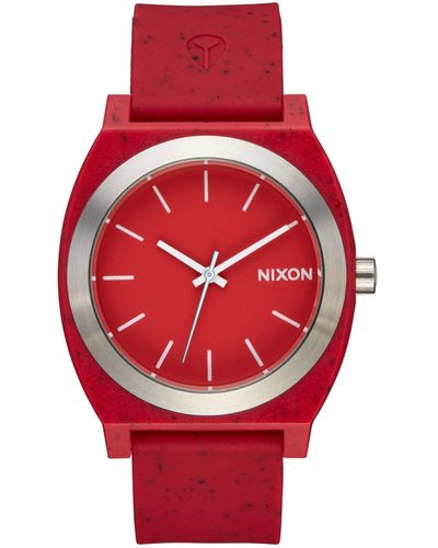 Nixon Analog Quarz Uhr mit Silikon Armband A1361-200-00 - Rot