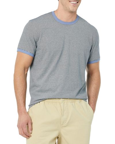 Amazon Essentials T-shirt Ringer a manica corta Uomo - Blu