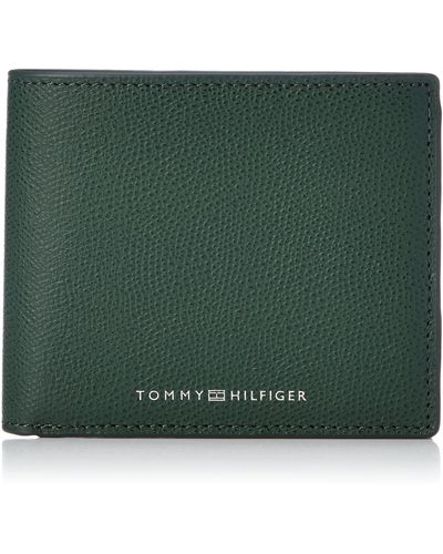 Tommy Hilfiger Business Leather CC and Coin Wallet Hunter - Vert