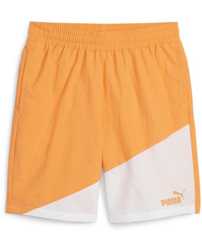 PUMA Power Colorblock Woven Shorts 8" - Orange