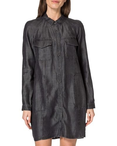 Superdry Oversized Shirt Casual Dress - Schwarz