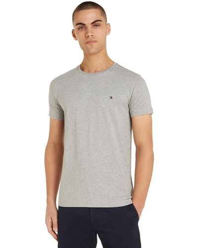 Tommy Hilfiger T-Shirt Kurzarm Core Stretch Slim Fit - Grau
