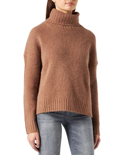 Superdry Studios Chunky Roll Neck Sweat-Pullover - Marron