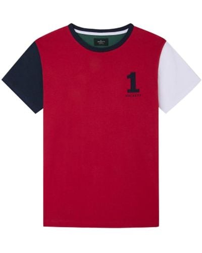 Hackett Hackett Heritage Multi Nbr Short Sleeve T-shirt M - Red