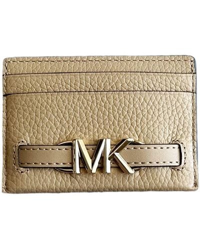 Michael Kors Reed Große Kartenhalter Wallet MK Signature Logo Leder - Mettallic