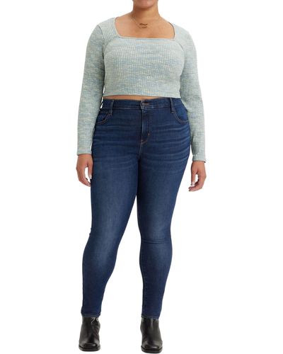 Levi's 720 High-Rise Super Skinny Jeans Plus Size - Schwarz