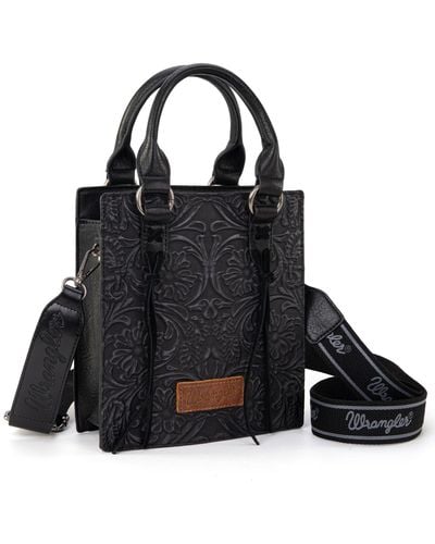 Wrangler Extra-small Pebbled Leather Crossbody Bag Wg271-8119 - Black