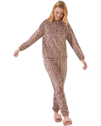 Women'secret Fleece Pyjama Voor - Meerkleurig
